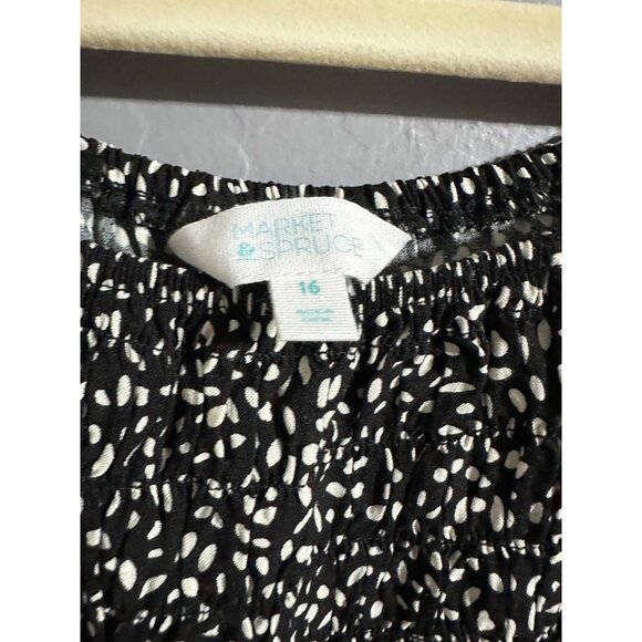 Market & Spruce Girls Smocked Puff Long Sleeve Dress Size 16 NWT - Picture 4 of 5